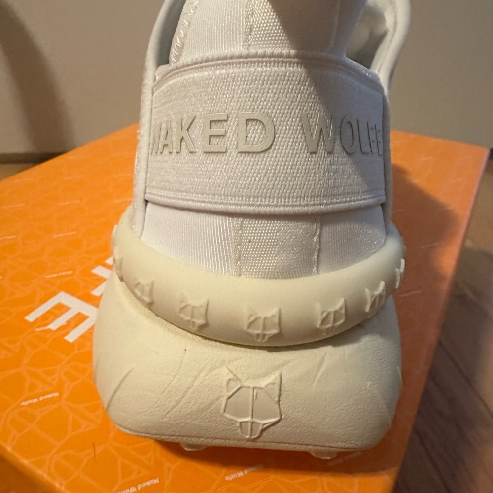 Naked Wolfe women’s white tennis shoes. Never worn. New with box. - Picture 5 of 8